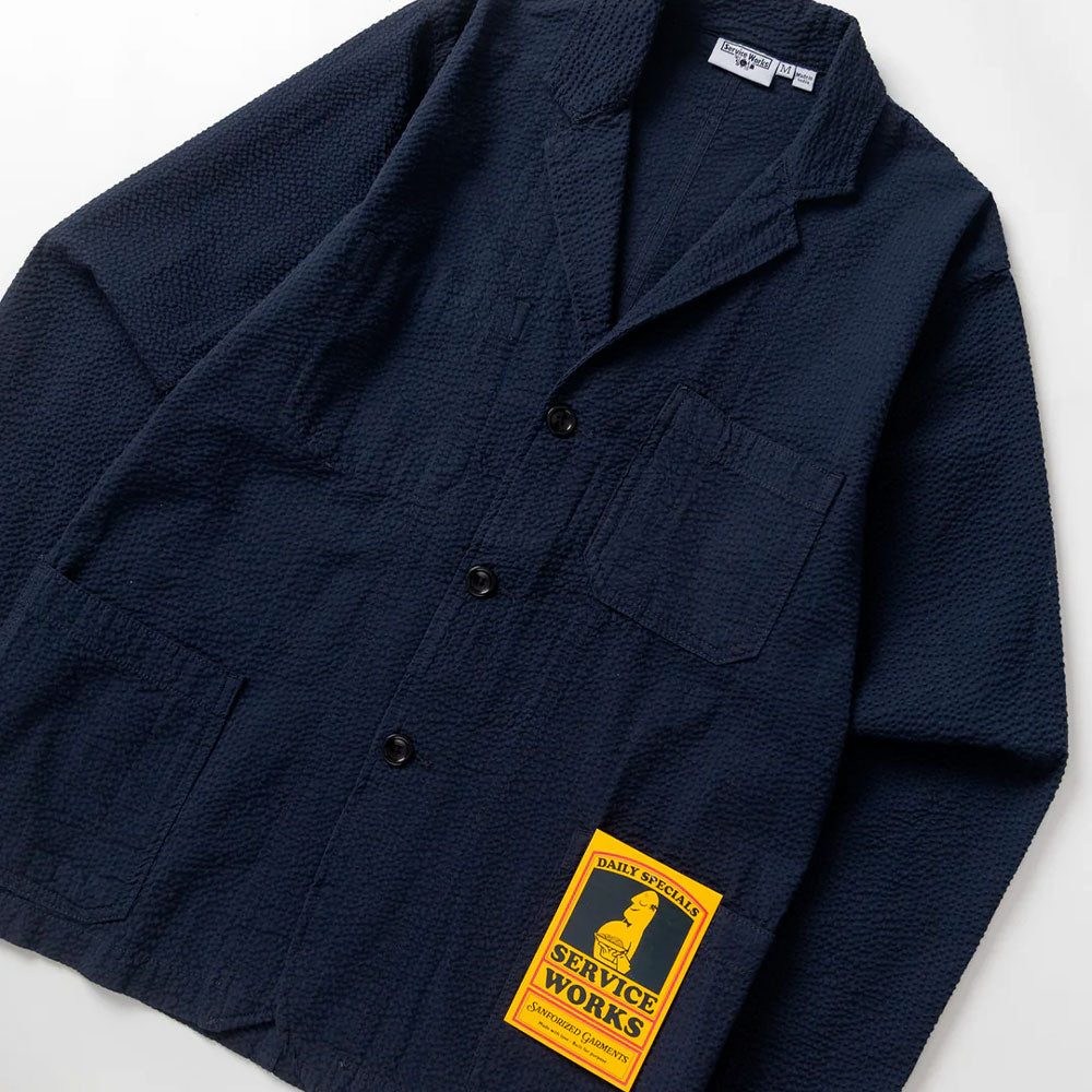 Service Works - Veste Server Suit Seersucker - Marine