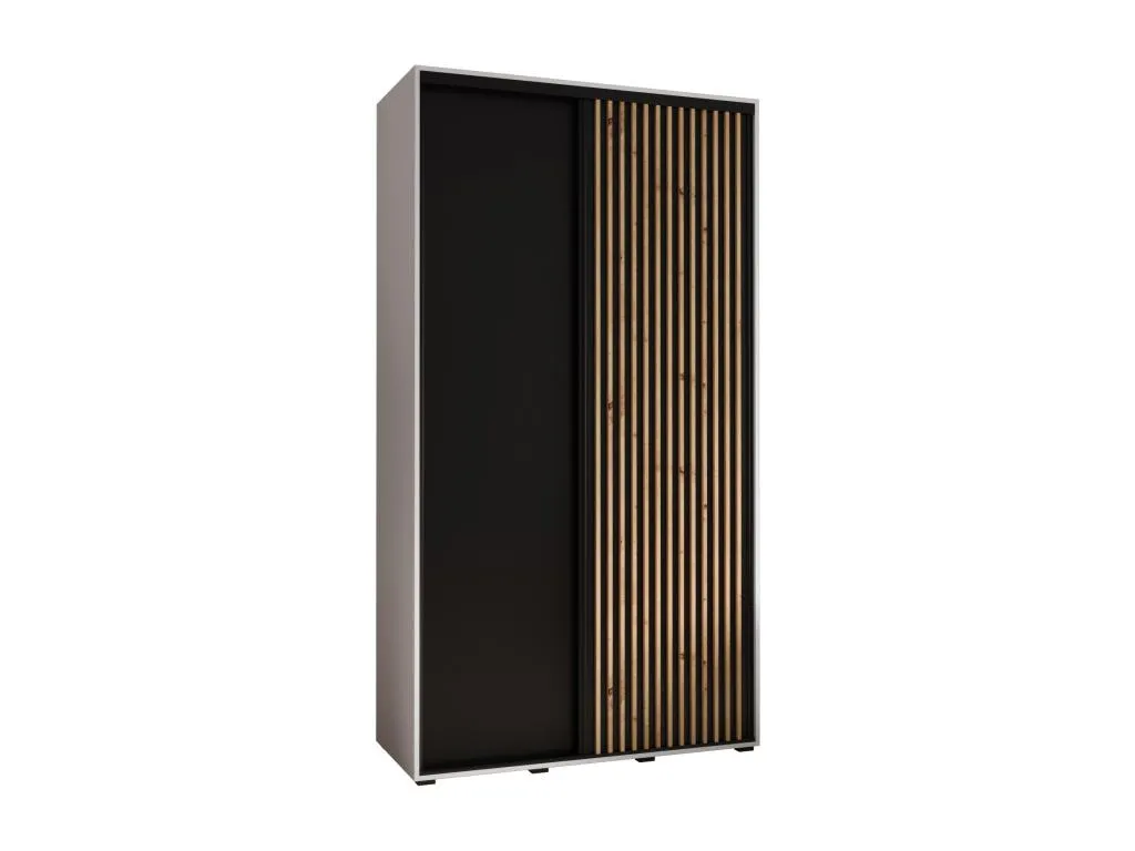 ARMARIO Hogarmini 1 DE PUERTAS CORREDERAS 205.2/140/45 2 puertas (blanco/negro) wtkb87395