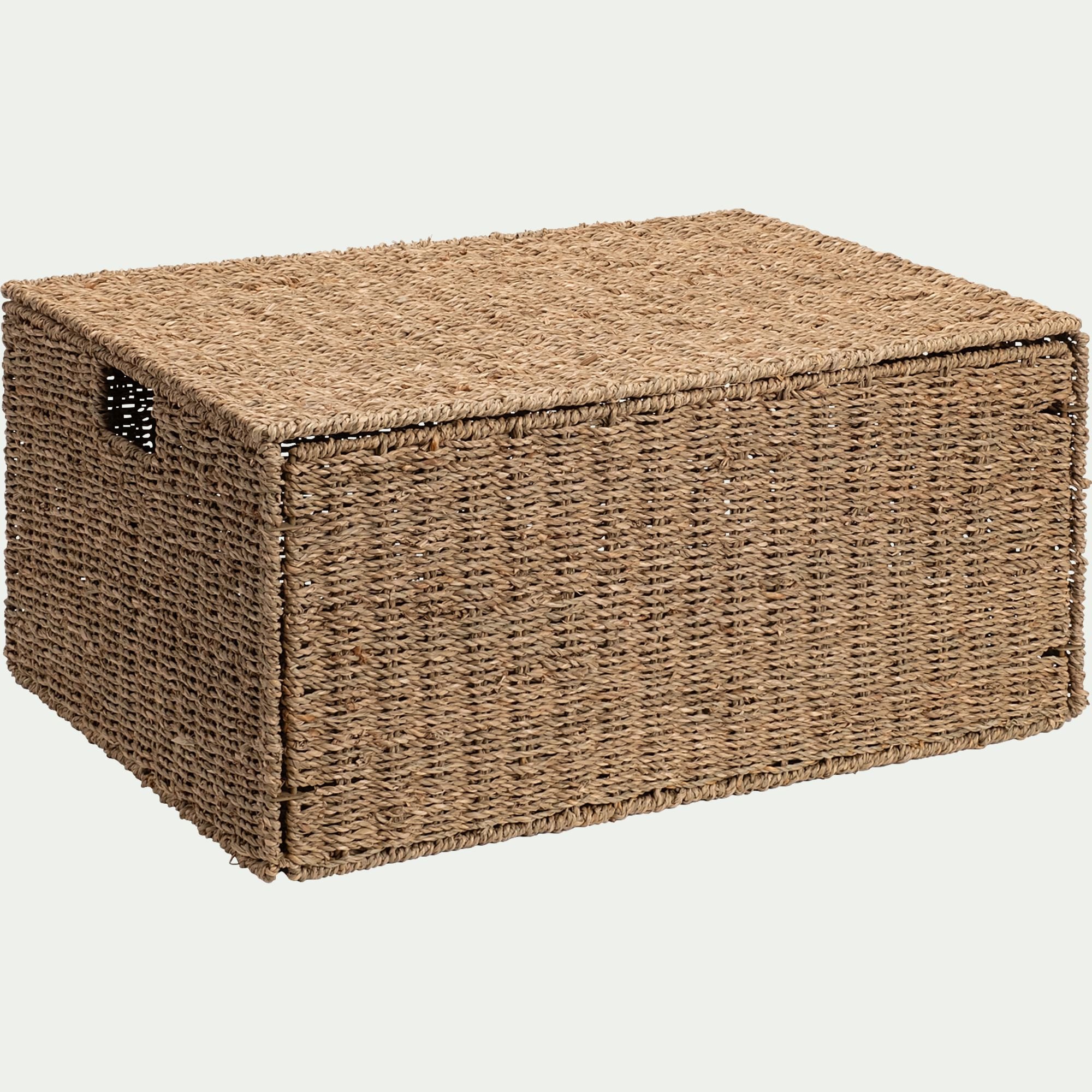 GARLABAN - Panier en jonc de mer H25xL55cm - naturel