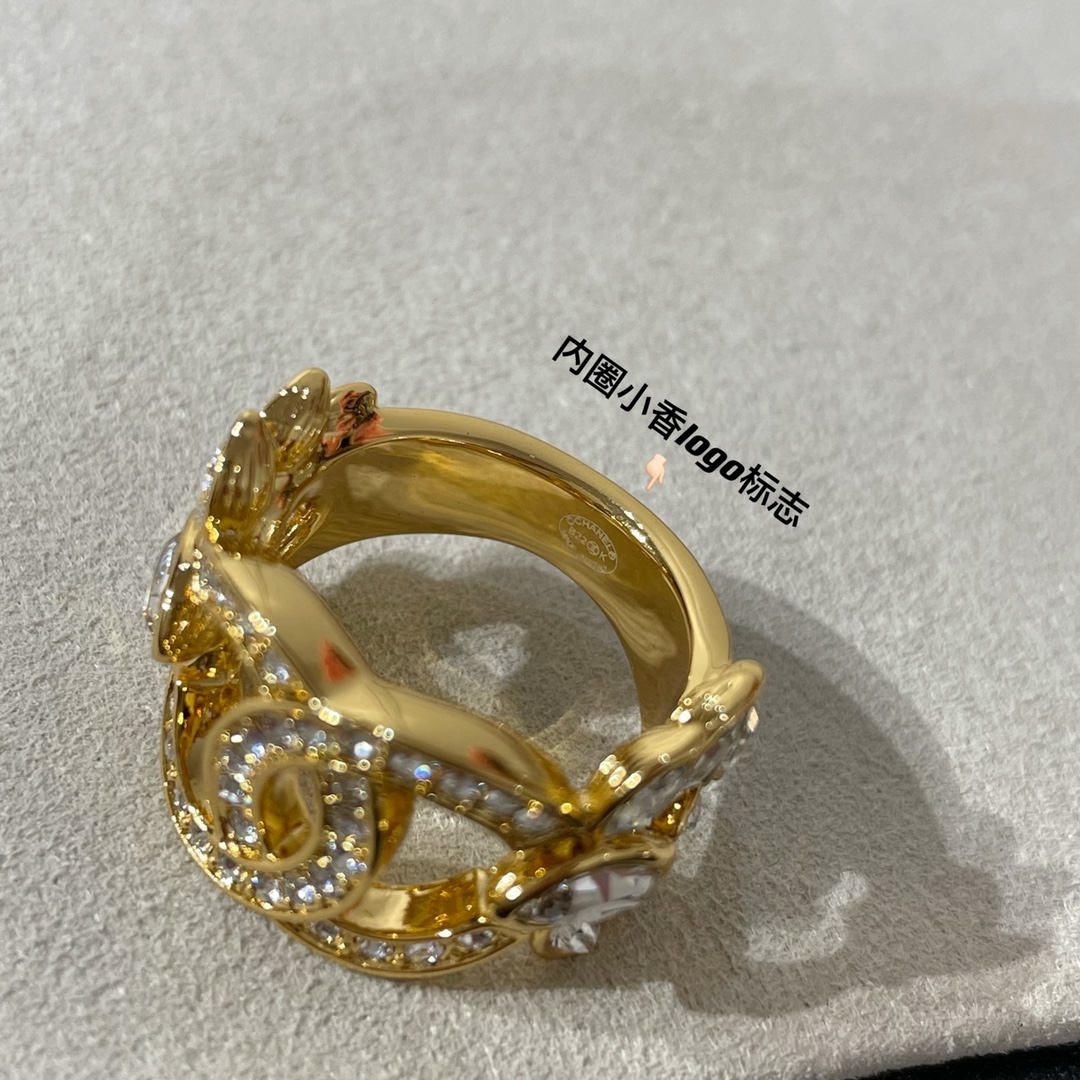Chanel Wide Hollow Ear of Wheat Ring - Original Replica Club