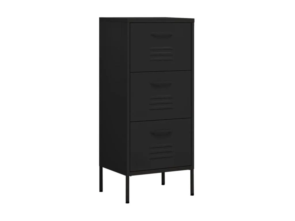 Armario de almacenamiento acero negro 42.5x35x101.5 cm 98296GFPW