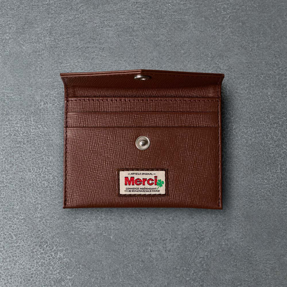 Merci - Porte Carte à Rabat - Camel