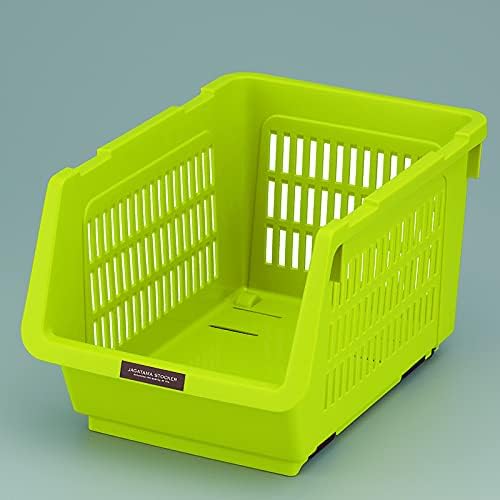 JapanBargain 4671, Japanese Stackable Storage Bin Kitchen Pantry Organizers Food Basket for Fruit Potato Condiments and Spices, Made in Japan