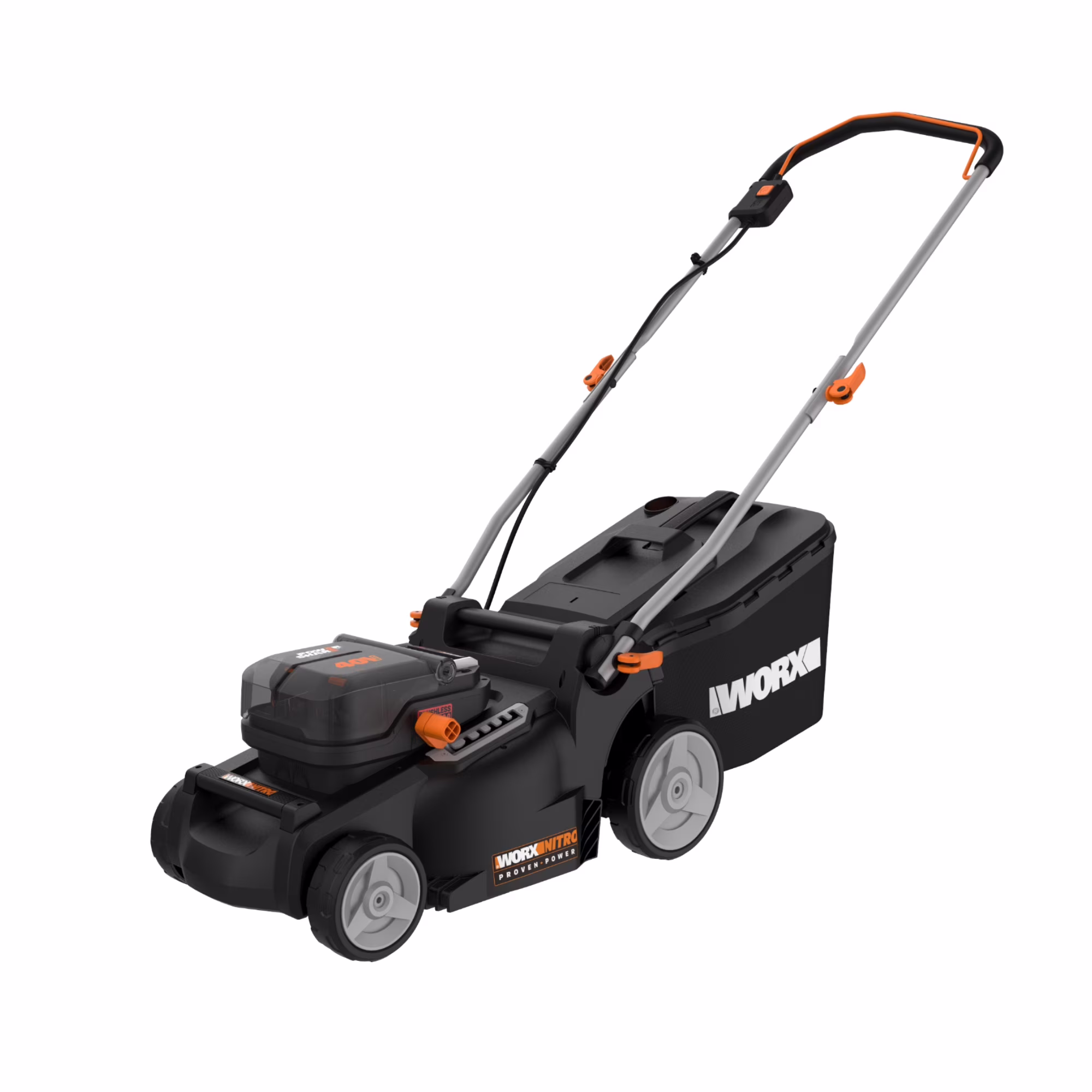 Worx Nitro WG737 40V 16" Cordless Push Lawn Mower with Brushless Motor (Batteries Charger Included)