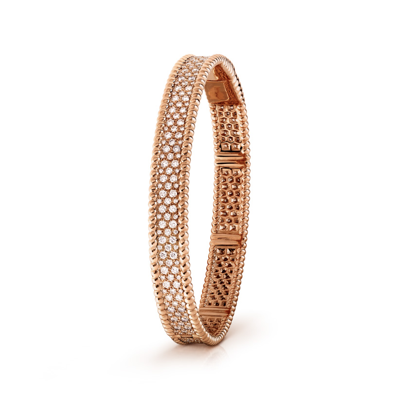 Replicate Perlée diamonds bracelet, 3 rows, medium model(1:1 replica) - Original Replica Club