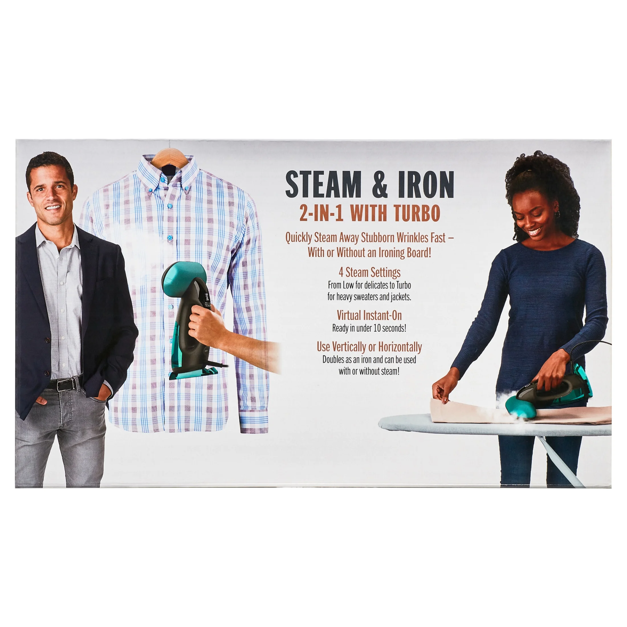 Conair Turbo ExtremeSteam 1875 Watt Handheld Fabric, 2-in-1 Steam and Iron Garment Steamer, One Size, Black/Green GS107 - Image 7