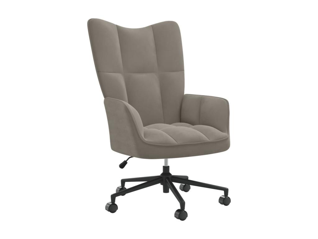 Sillón de relax de terciopelo gris claro
