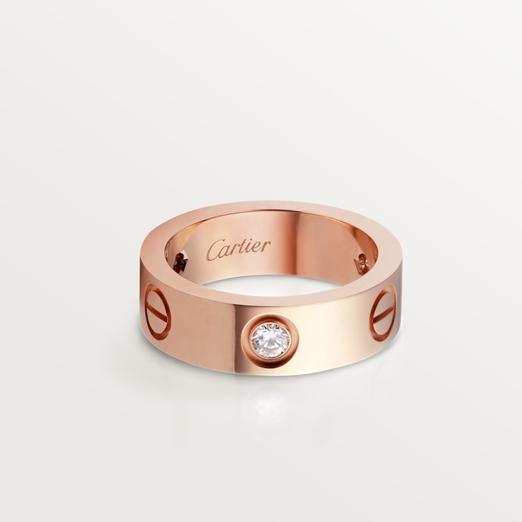 Replicate LOVE ring, classic model, 3 diamonds(1:1 replica) - Original Replica Club