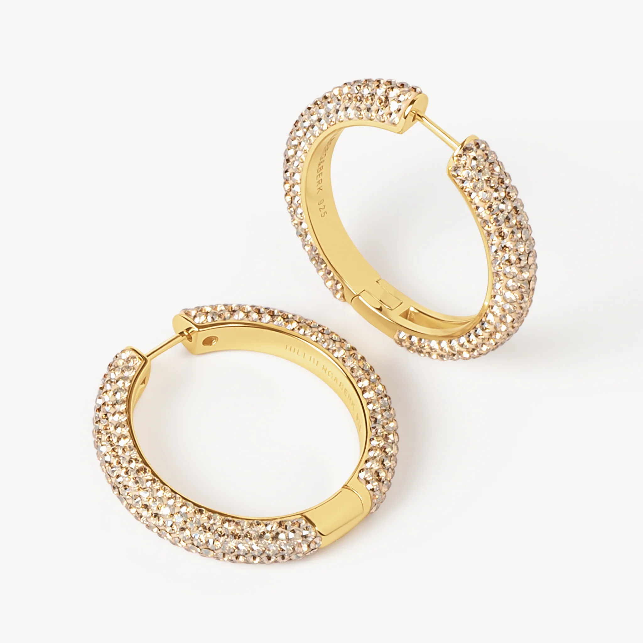 Large Sparkle Hoop Earrings