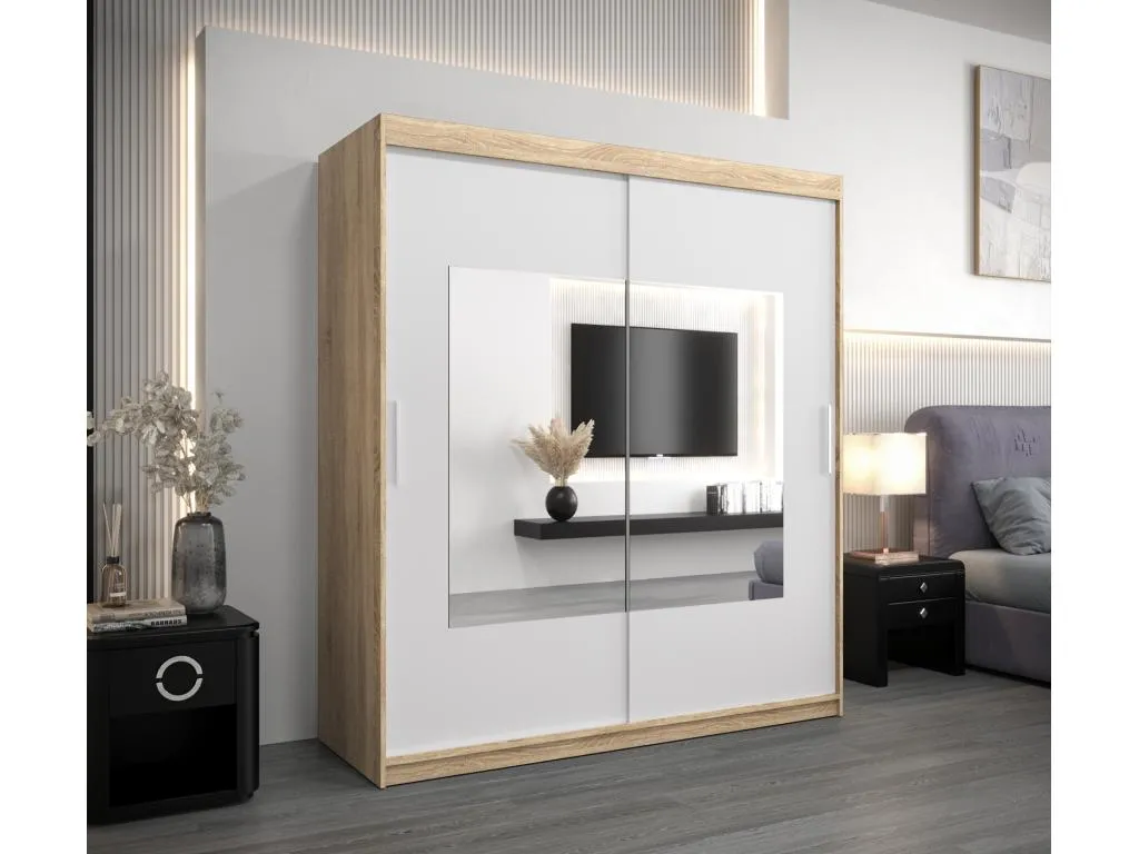 Armario Lluesmahome de puertas correderas 200/180/62 2 puertas (Lluesmahome/blanco) QICX40517