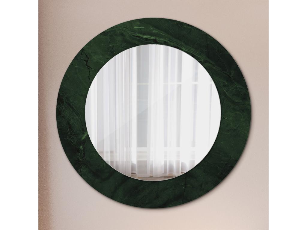 Espejo decorativo redondo - Mármol verde - 50 cm
