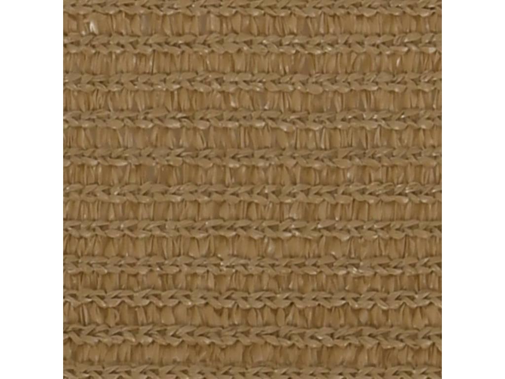Toldo de vela HDPE gris taupe 160 g/m² 5x5x6 m Gris Topo
