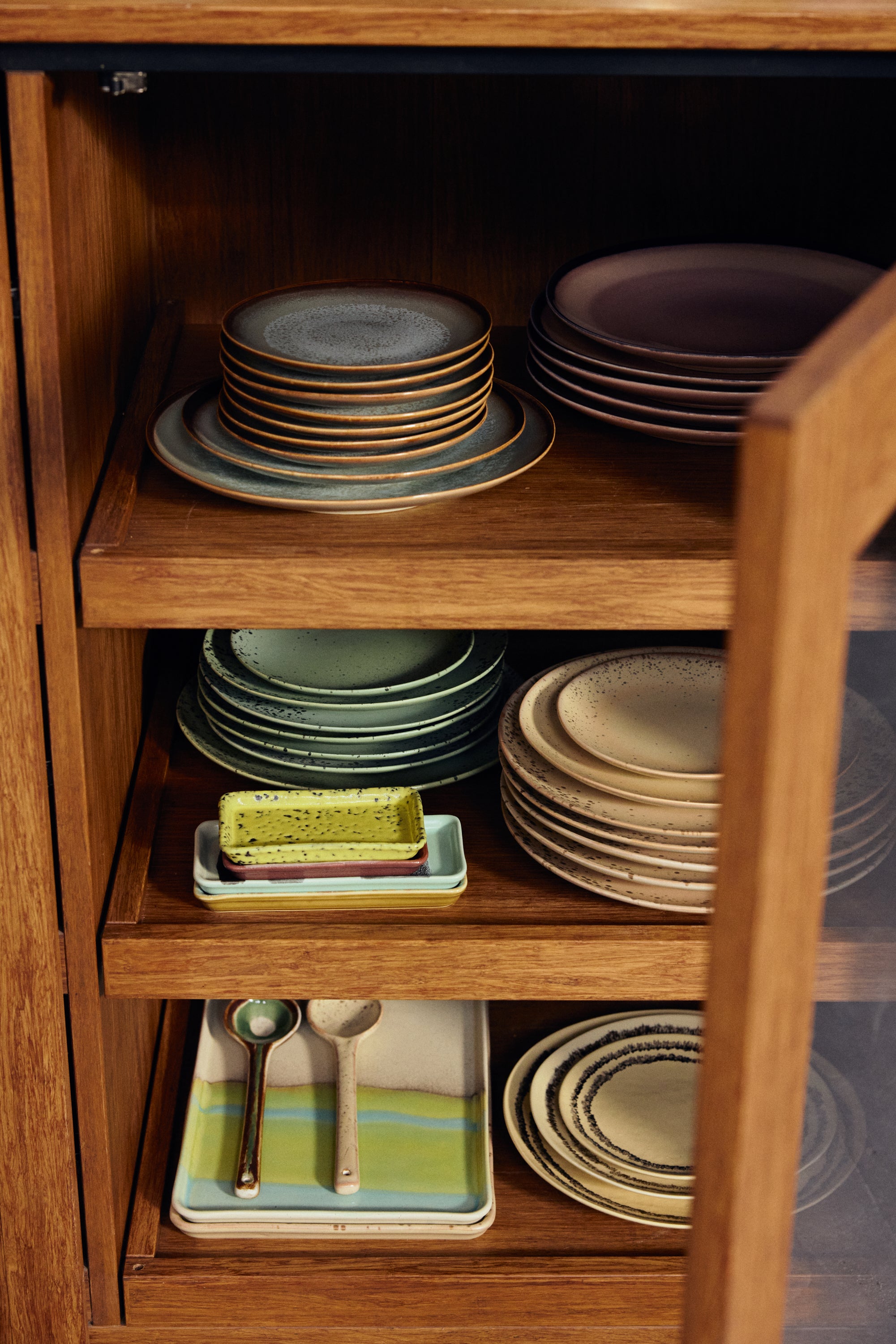 HKliving 70's Ceramics Dinerbord Ø 27,5 cm - Set van 2 - Contrast