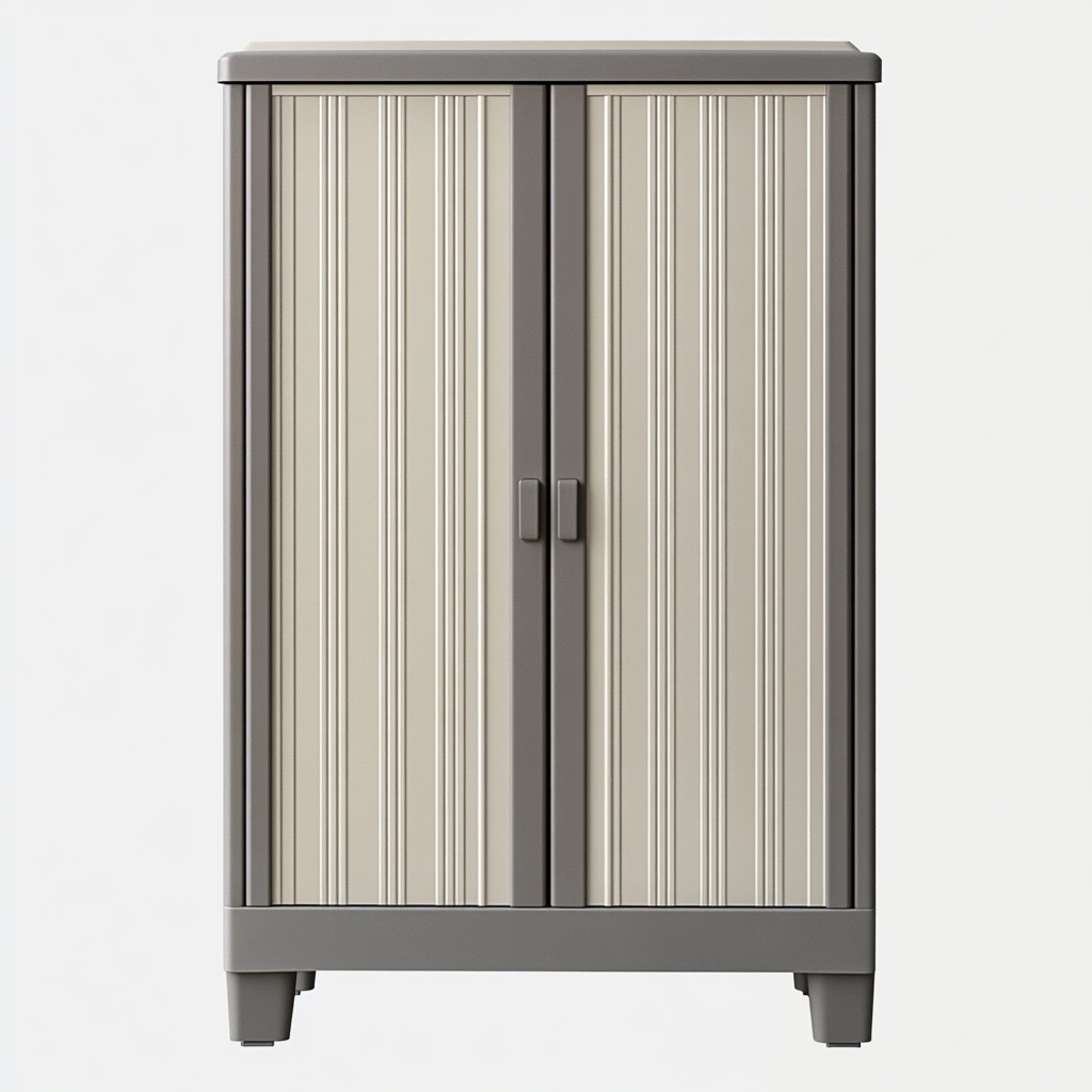 Casa y jardín almacenamiento exterior 83x40x92 cm plástico gris/beige organizador armario IL1249915