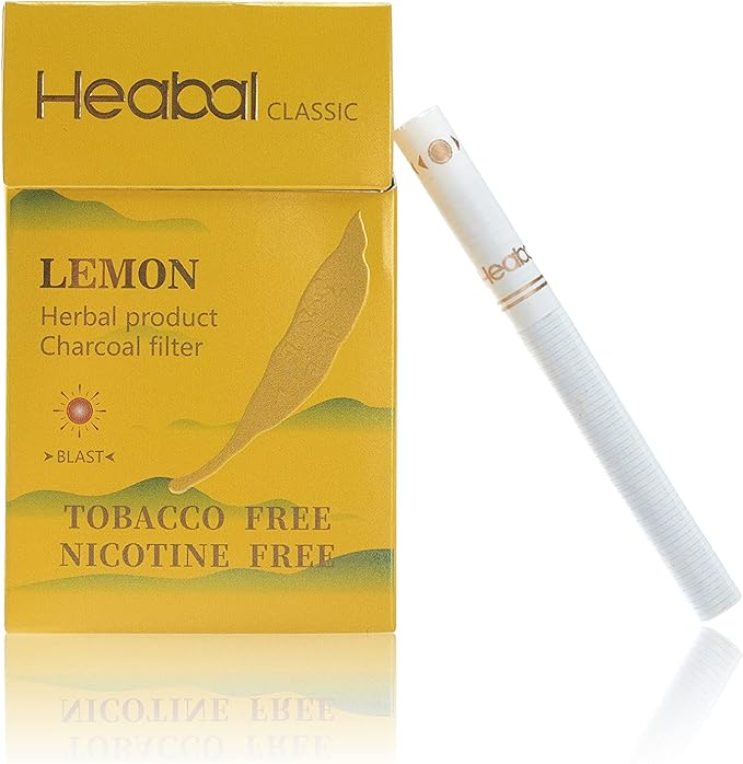 HEABAL Herbal Cigarettes – Tobacco Free, Nicotine Free – Lemon