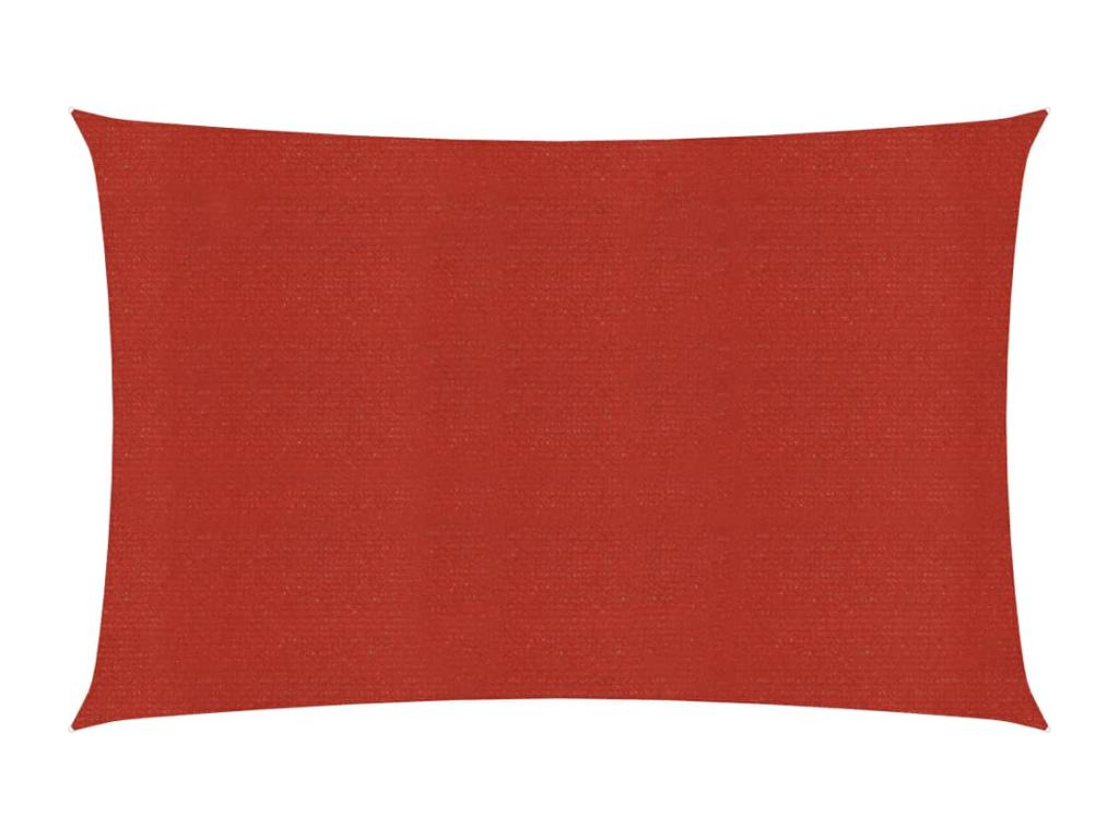 Vela de sombra 160 g/m² Rojo 3x4,5 m HDPE