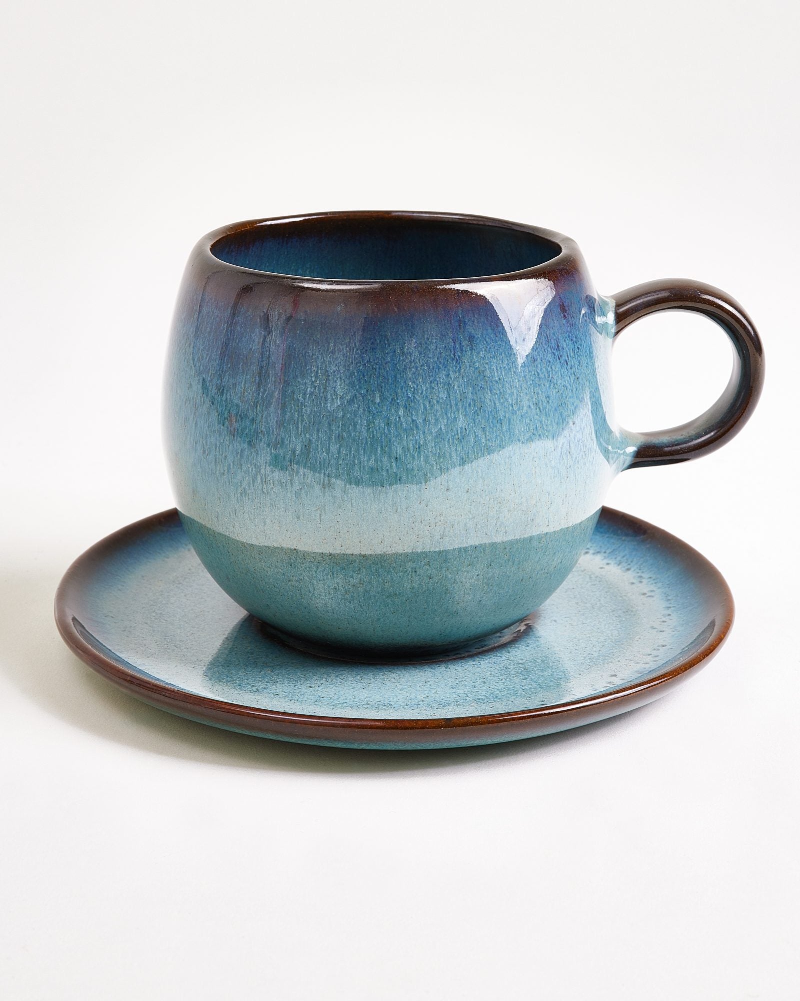 Madeira Untertasse groß grünblau