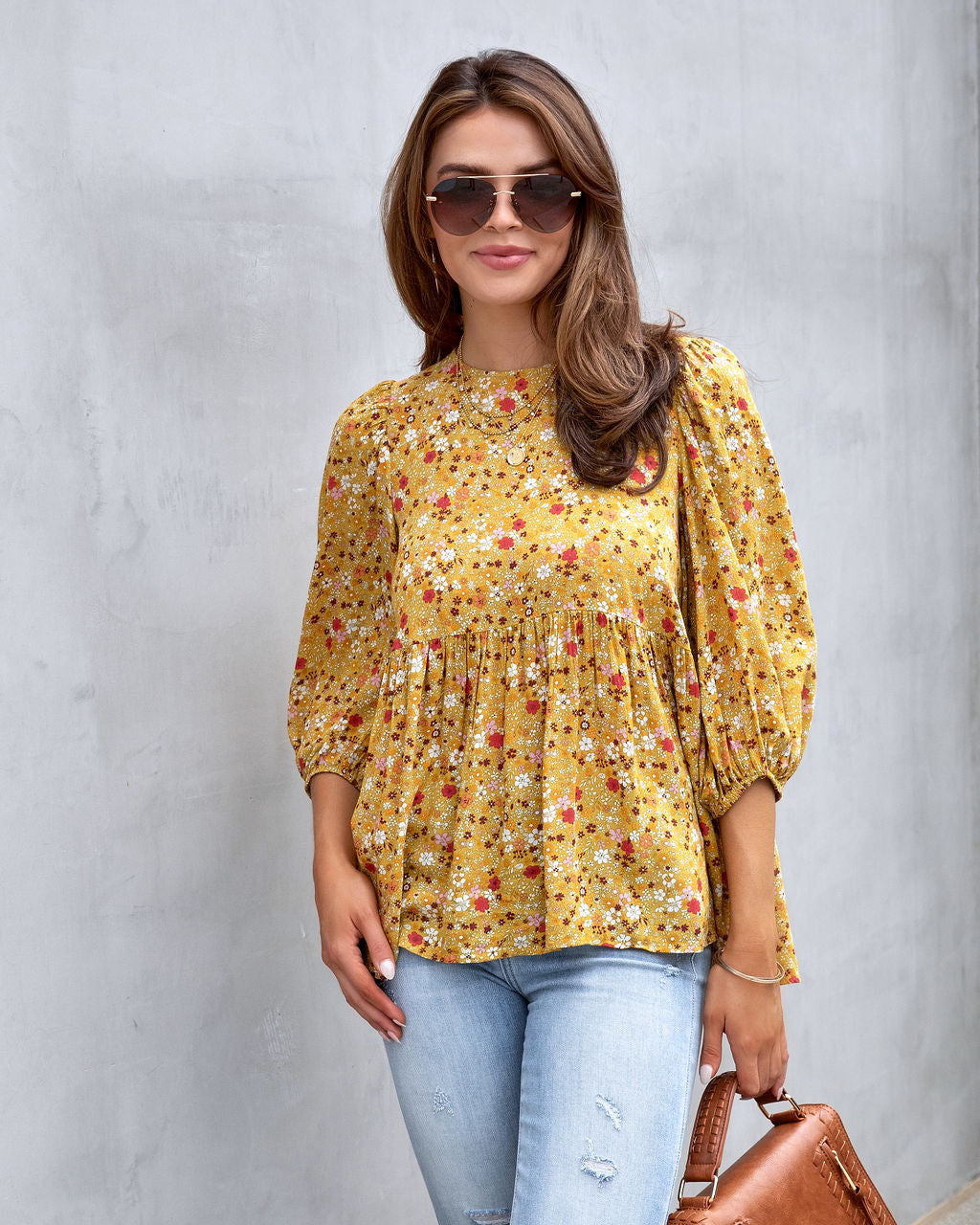 Orchard Adventures Floral Babydoll Top - FINAL SALE - Se7enfashion