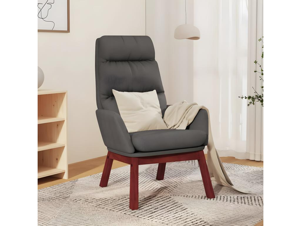Sillón de Luzssnh de tela gris oscuro