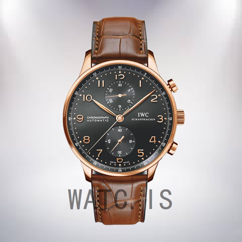 IWC Portuguese Chrono Men's IW371210 44mm/41mm Leather Strap
