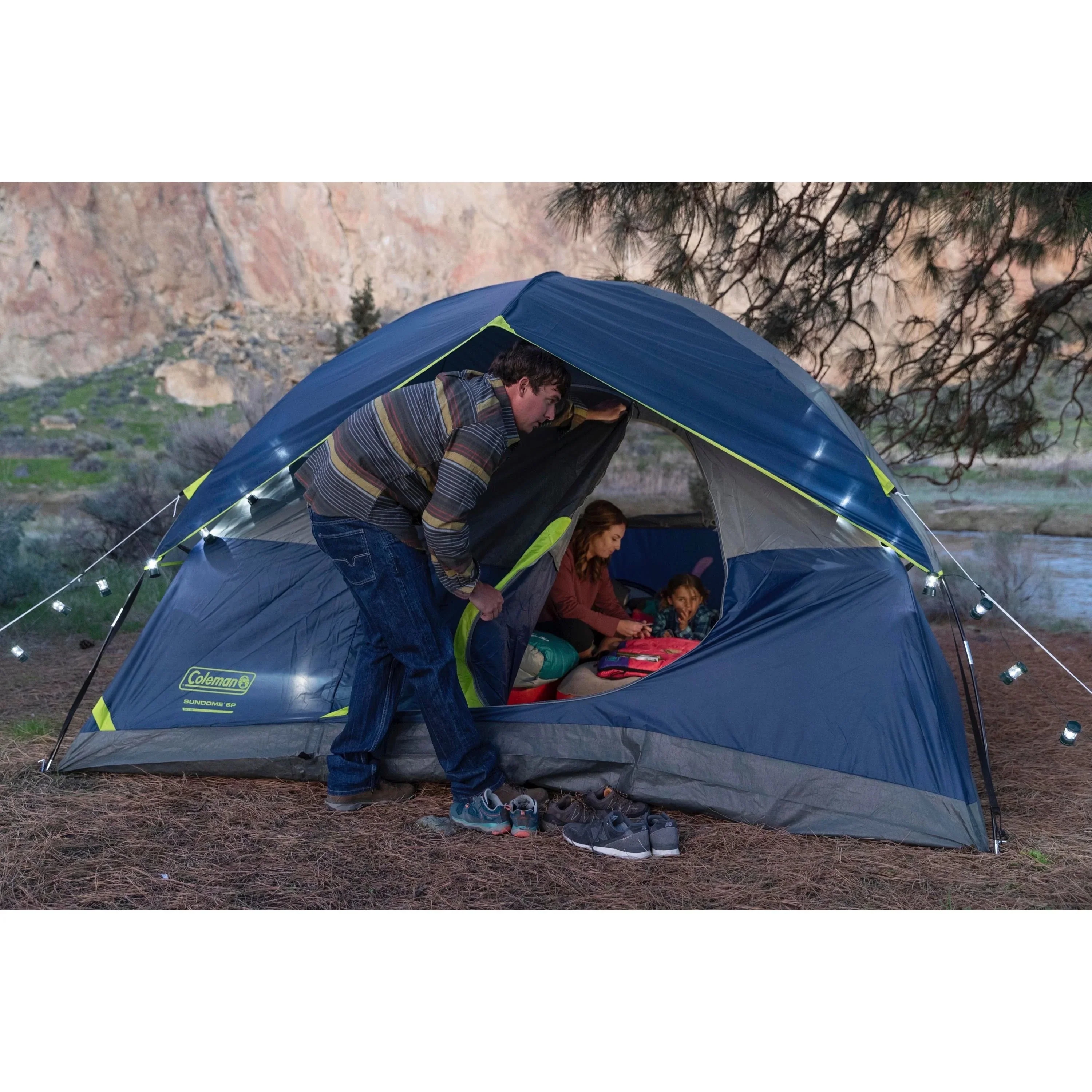 Coleman 6-Person Sundome Dome Camping Tent, Blue - Image 11 Coleman 6-Person Sundome Dome Camping Tent, Blue - Image 11