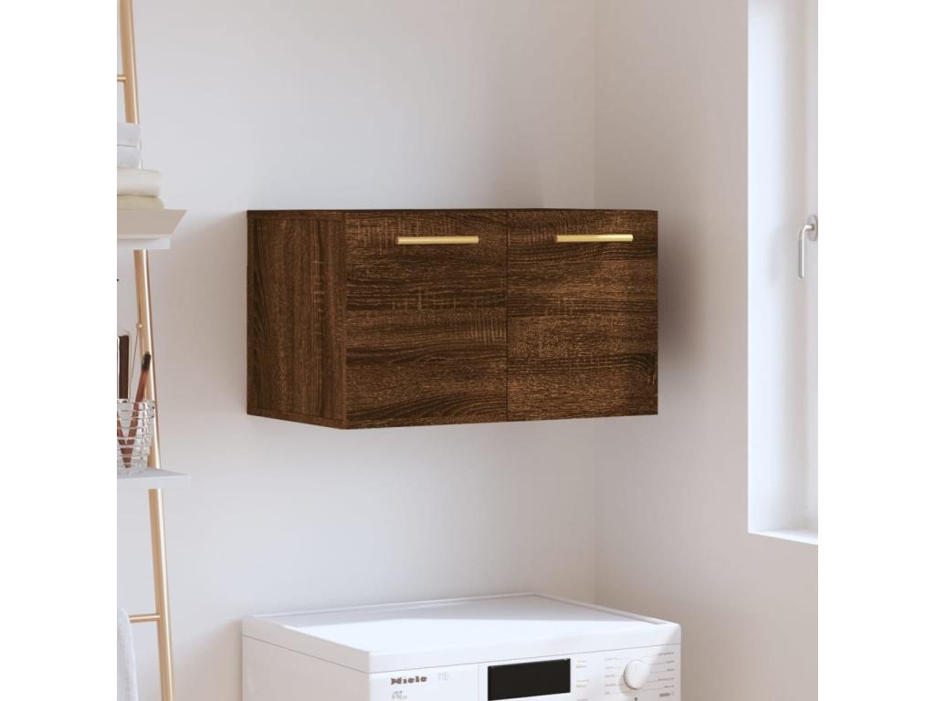 Nestliq Armario de pared madera ingeniería marrón roble 60x36 - 5x35 cm