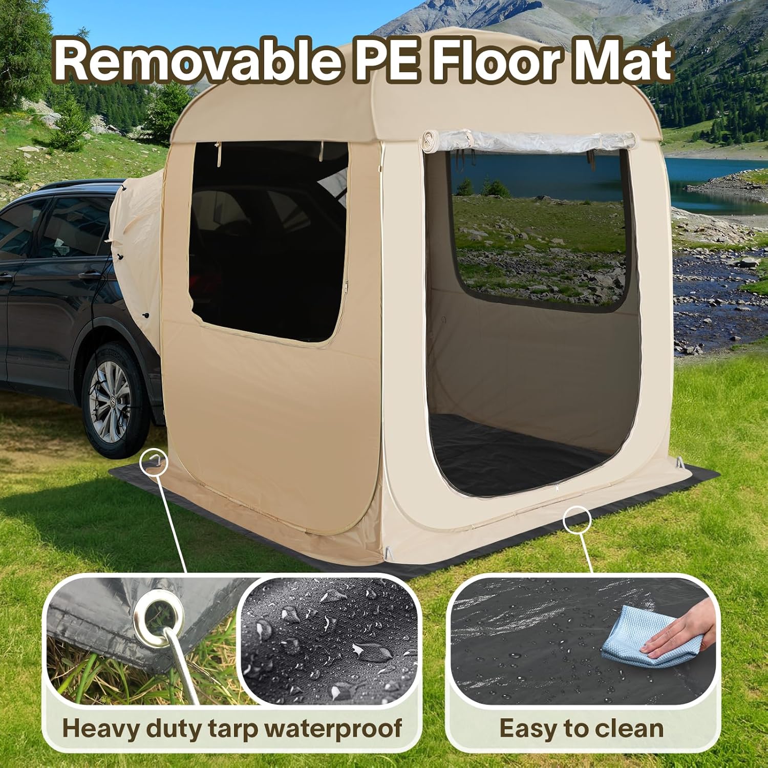 Screen gazebo sleeps 6-10-15 people Igloo-style canopy tent mosquito net on the sides Perfect