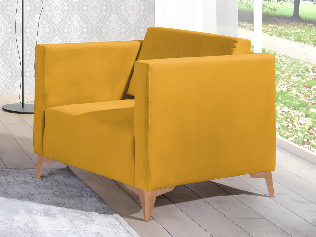 Sillón Luzssnh K102 - Amarillo - 74x76x82cm - Tapiz - Patas Plástico