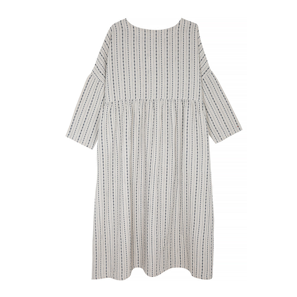 Ichi - Robe Dobby - Naturel & Indigo