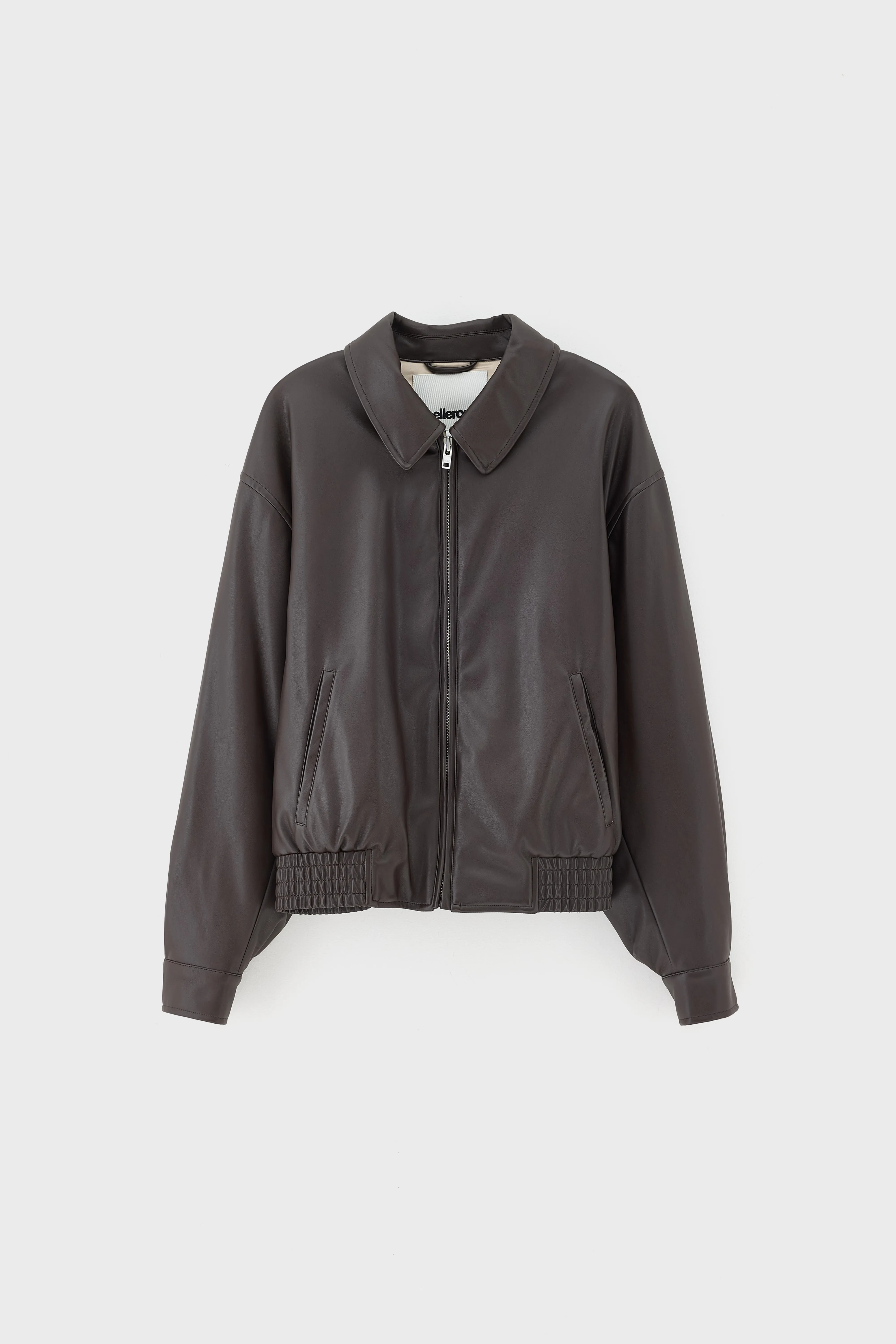 Bellerose Jenn faux-leather jacket (261 / W / DARK ROAST)