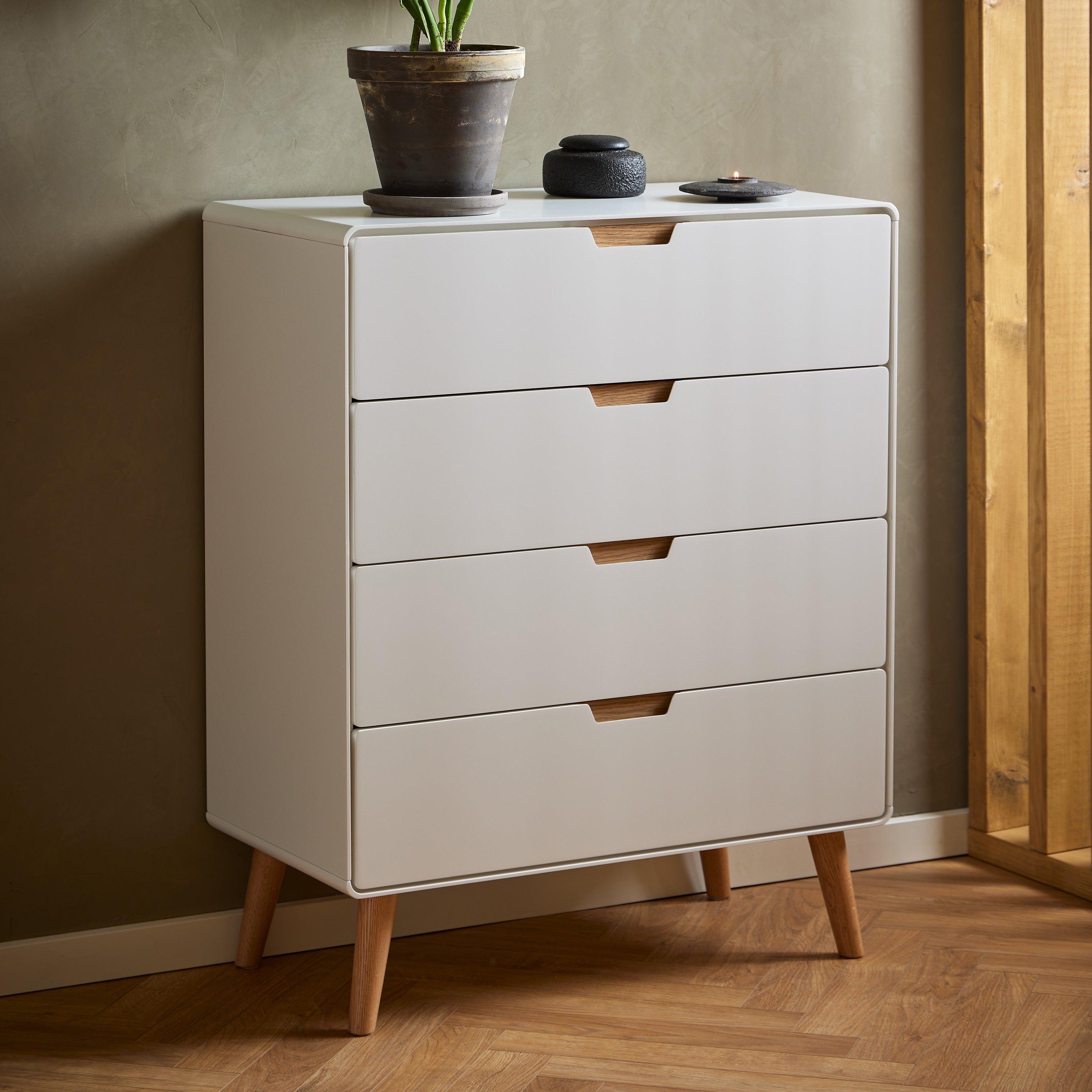 Blokker basic Bailey Ladekast - 4 Lades - Wit