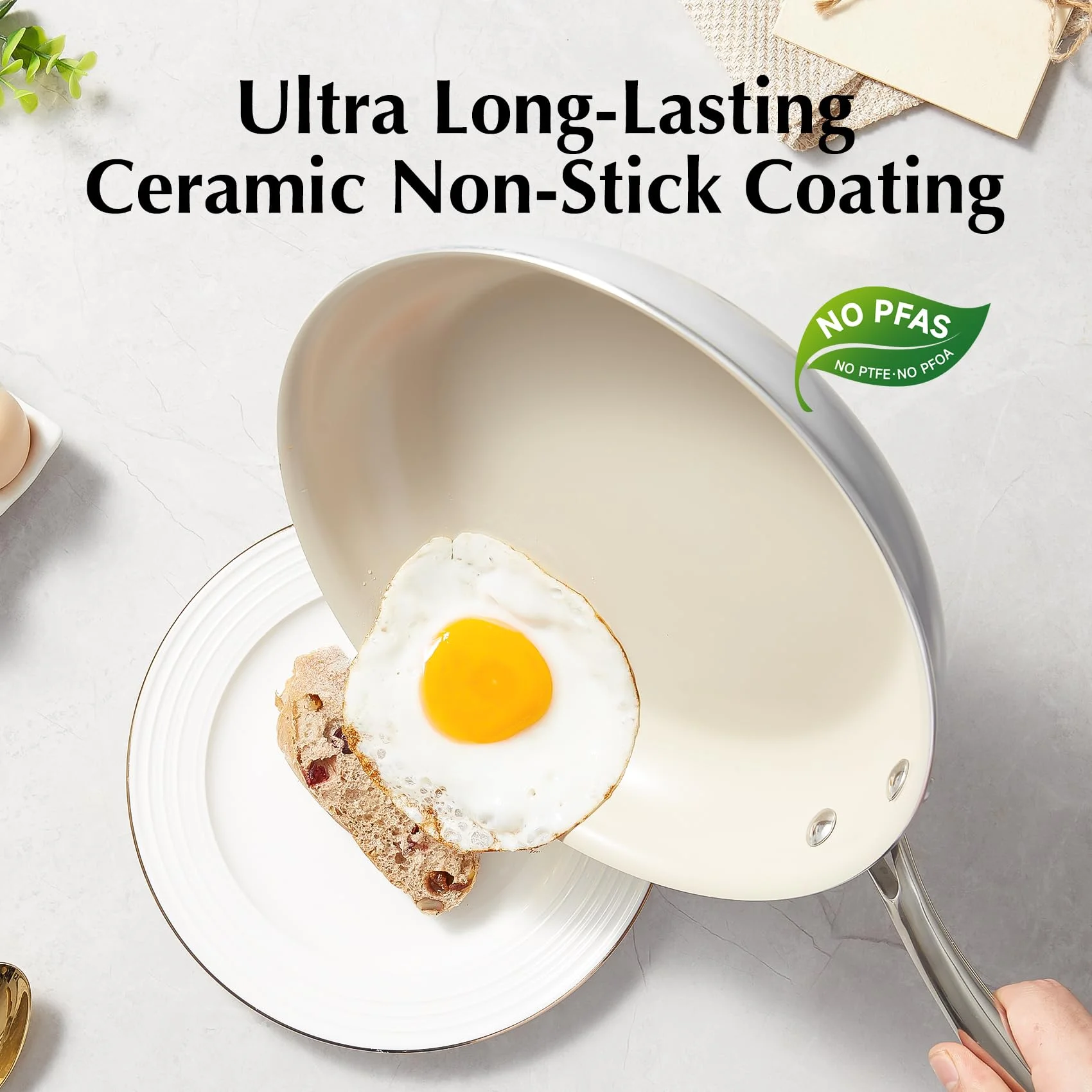 Redchef Non Stick Ceramic Frying Pan Set Ceramic Pans for Cooking Stainless Steel Handle - Image 25