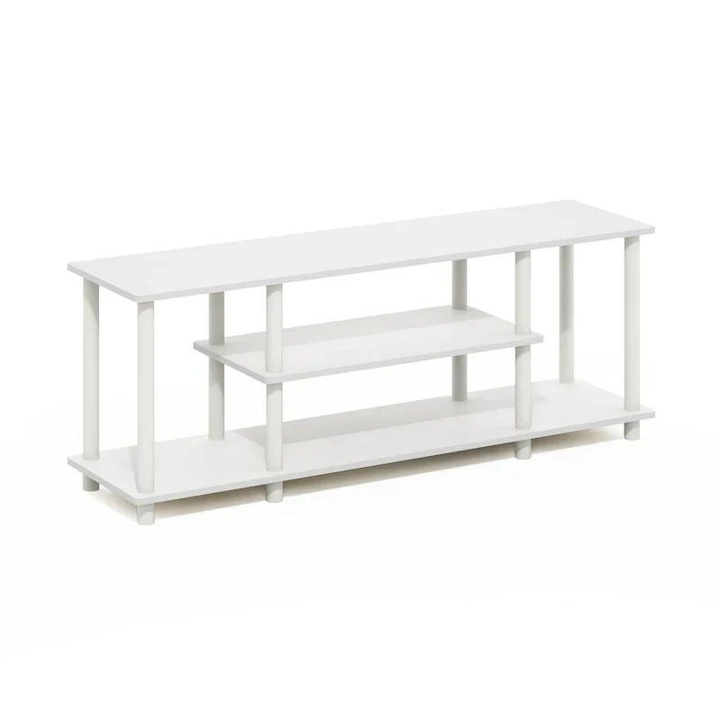 Furinno Turn-N-Tube Tool-Free 3D 3-Tier TV Stand for Entertainment
