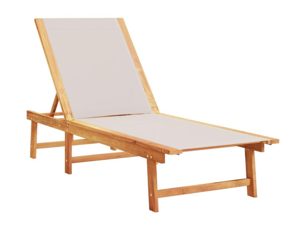 Sillón gris de madera maciza de acacia