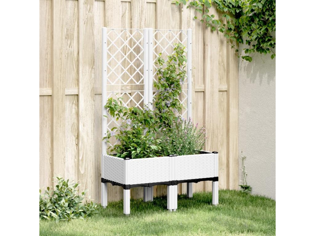 Con Decoratodo nrejado PP blanco 80x40x142 cm
