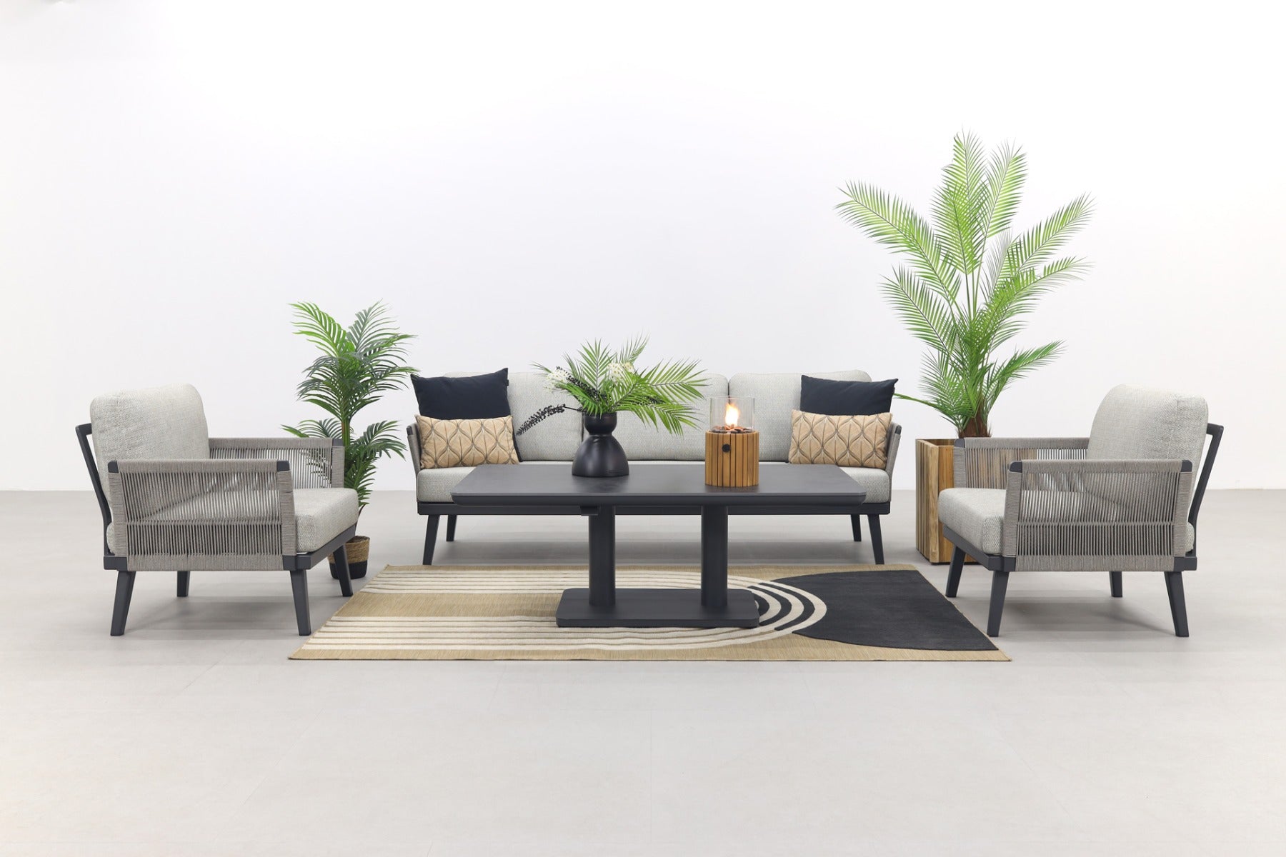 VDG Durban Medina verstelbare stoel-bank loungeset - 4-delig