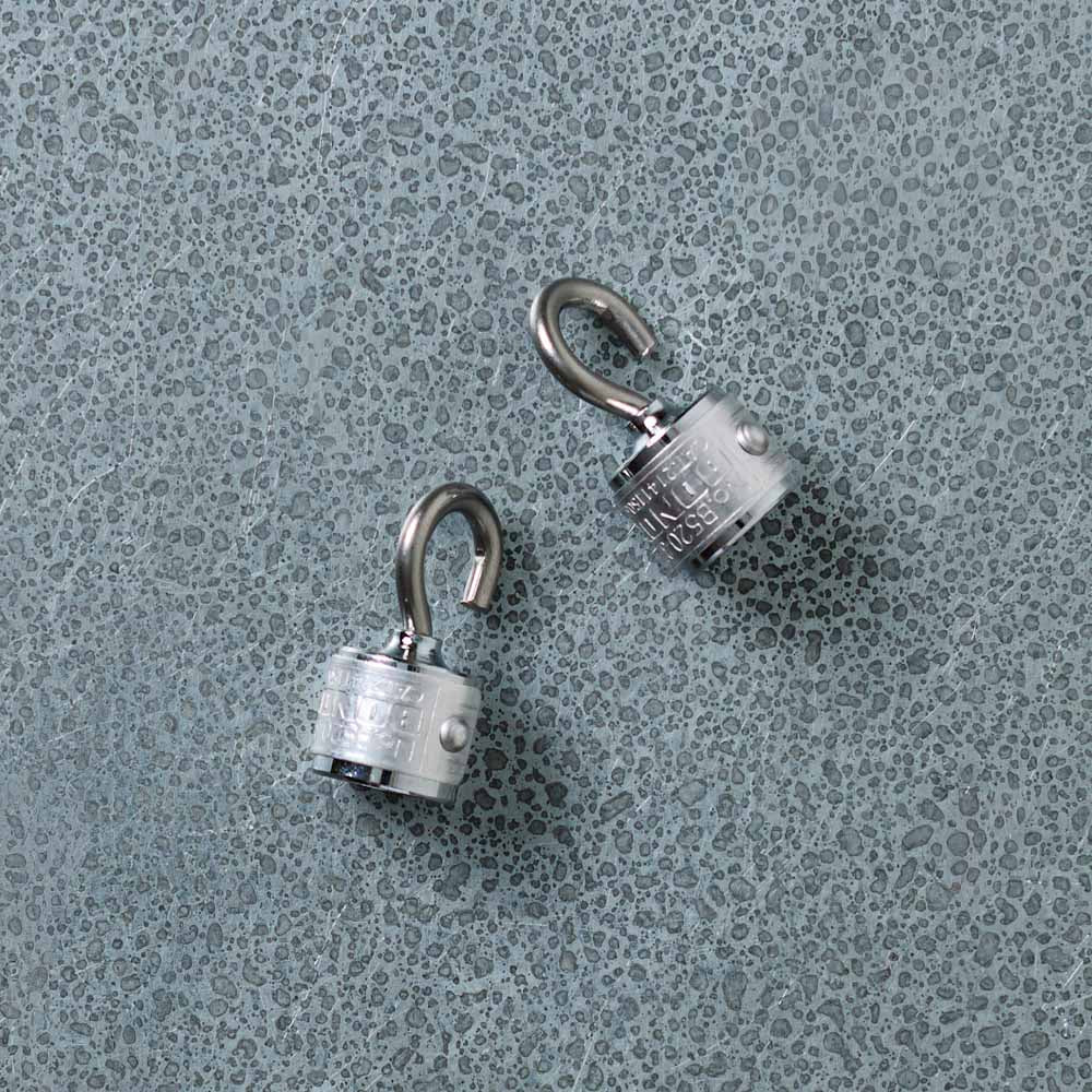 Lot de 2 crochets magnetiques - Chrome