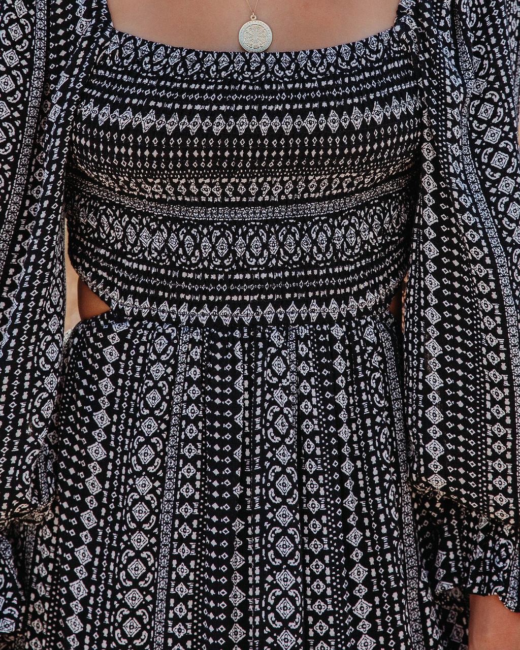 Desert Escape Printed Cutout Maxi Dress - Se7enfashion