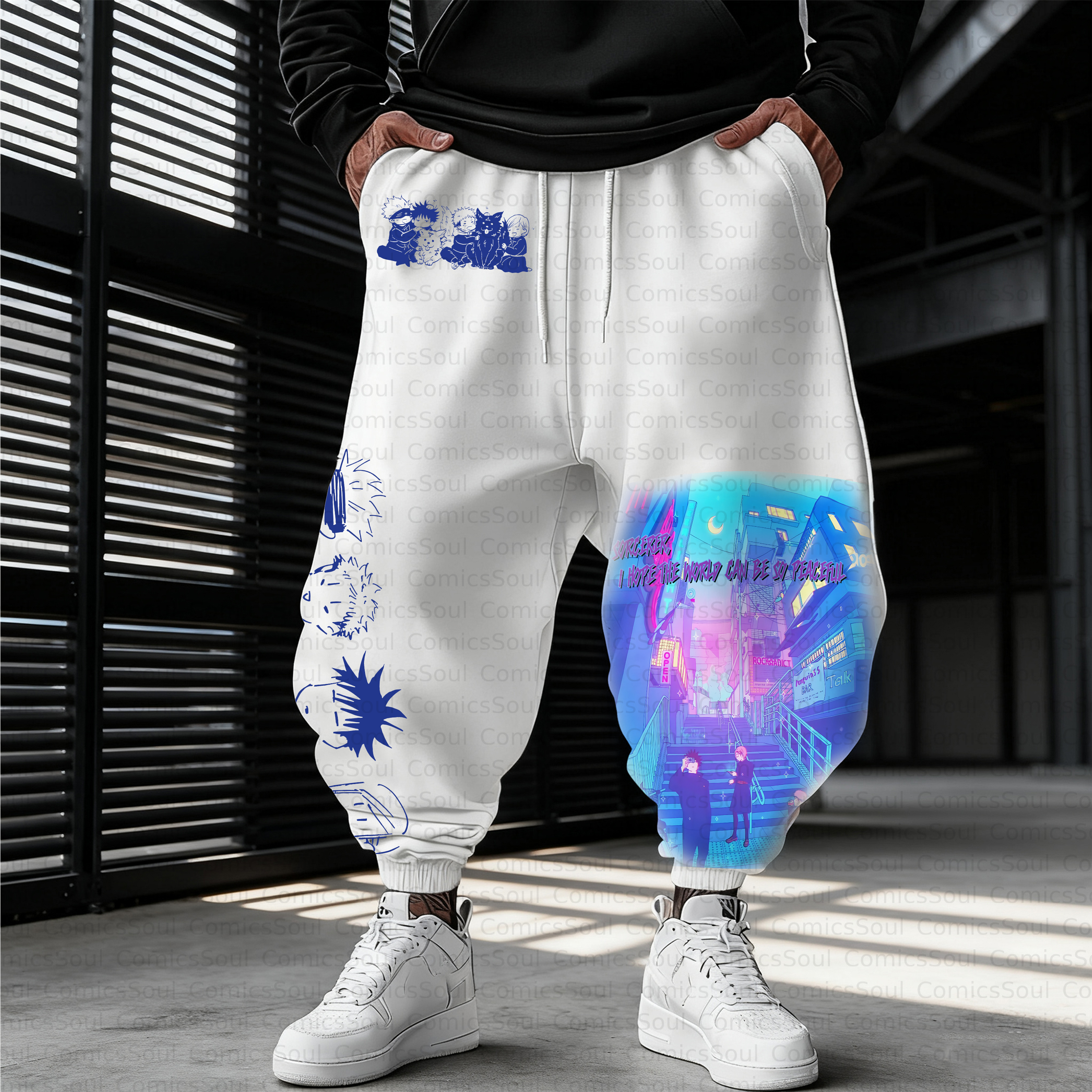 Unisex Casual Anime Streetwear Pant