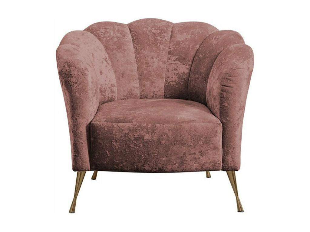 Sillón Nestleano 150 - Rosa - 78x87x83cm - Tapiz - Patas Metal