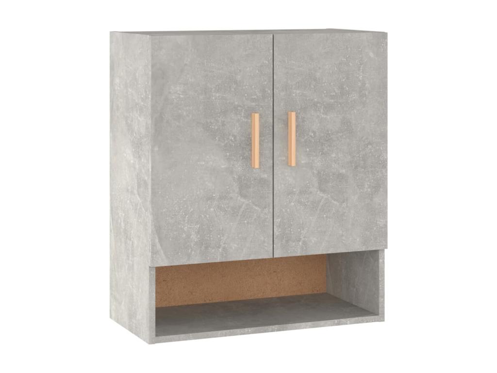 Armario de pared madera contrachapada gris hormigón 60x31x70 cm