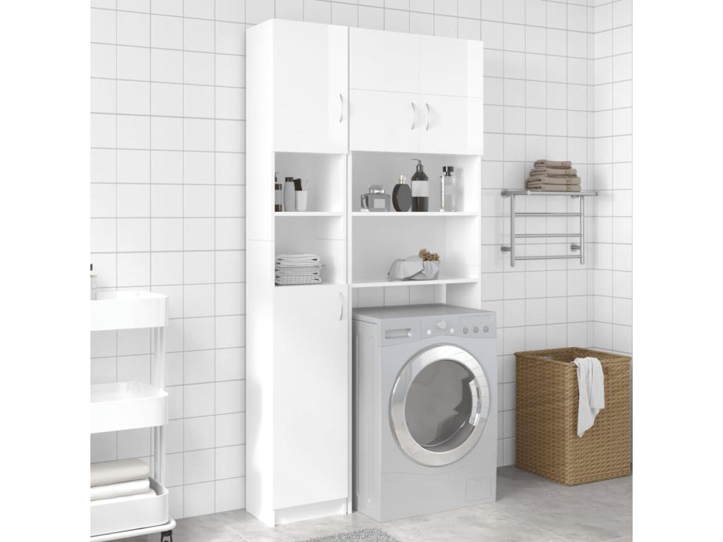 Mueble de baño Blanco brillo Madera contrachapada