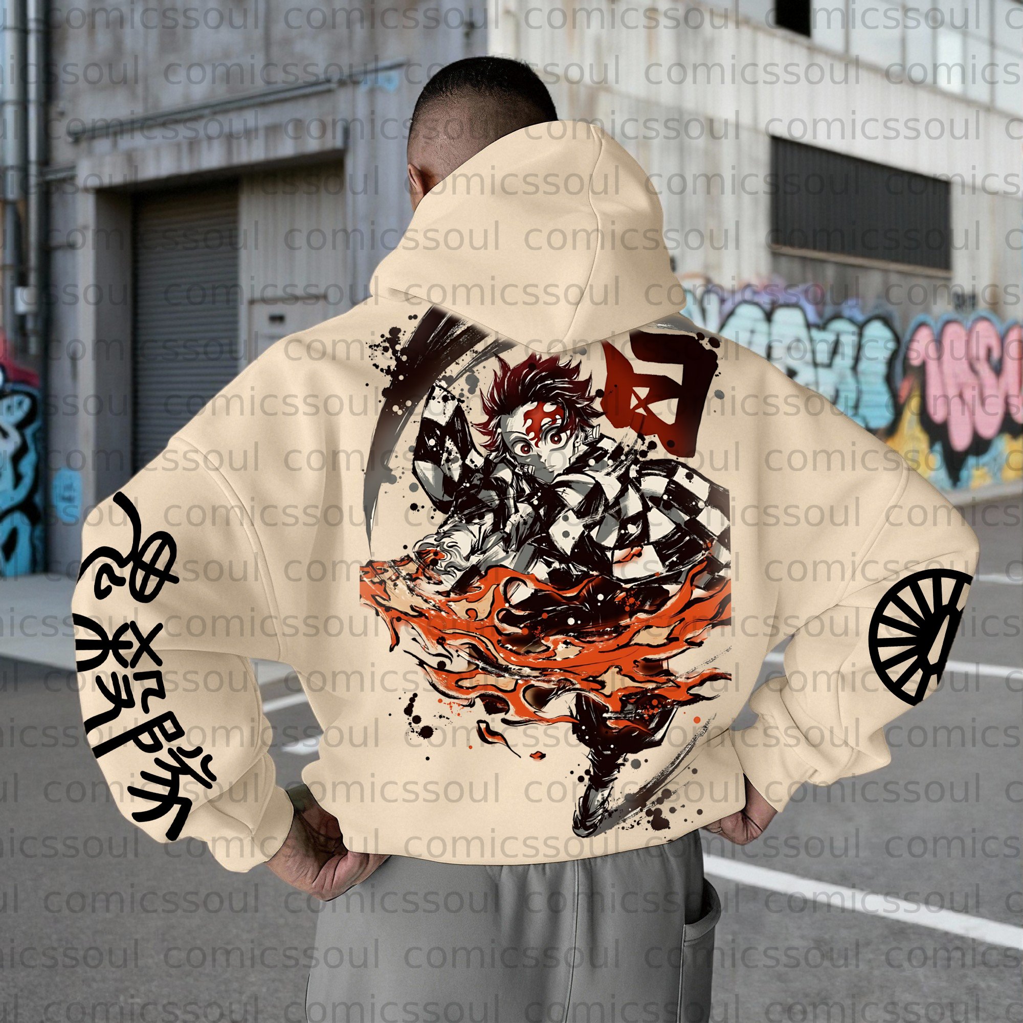 Unisex Anime Graphic Streetwear Vintage Plush Hoodie