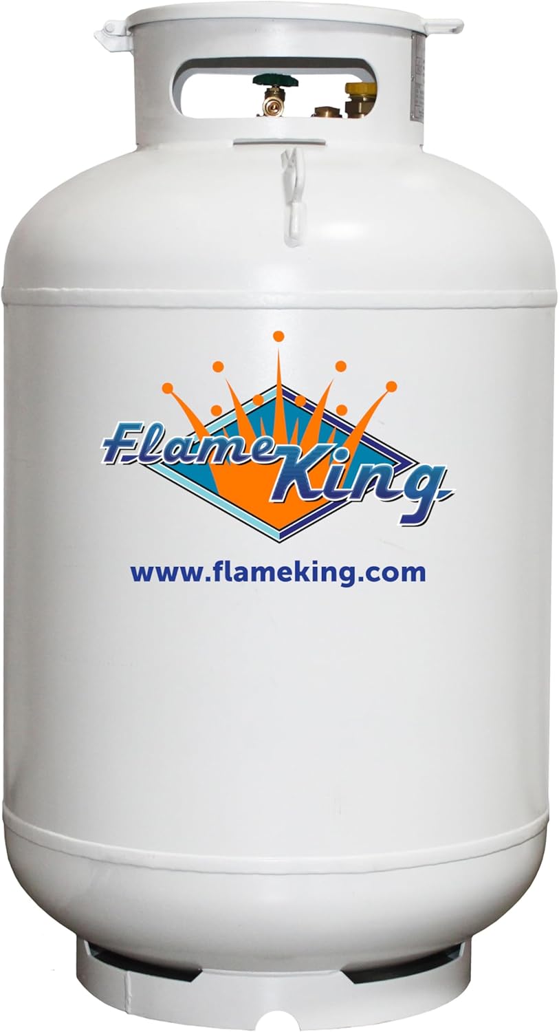 Flame King 420LB ASME Vertical Propane Tank, White
