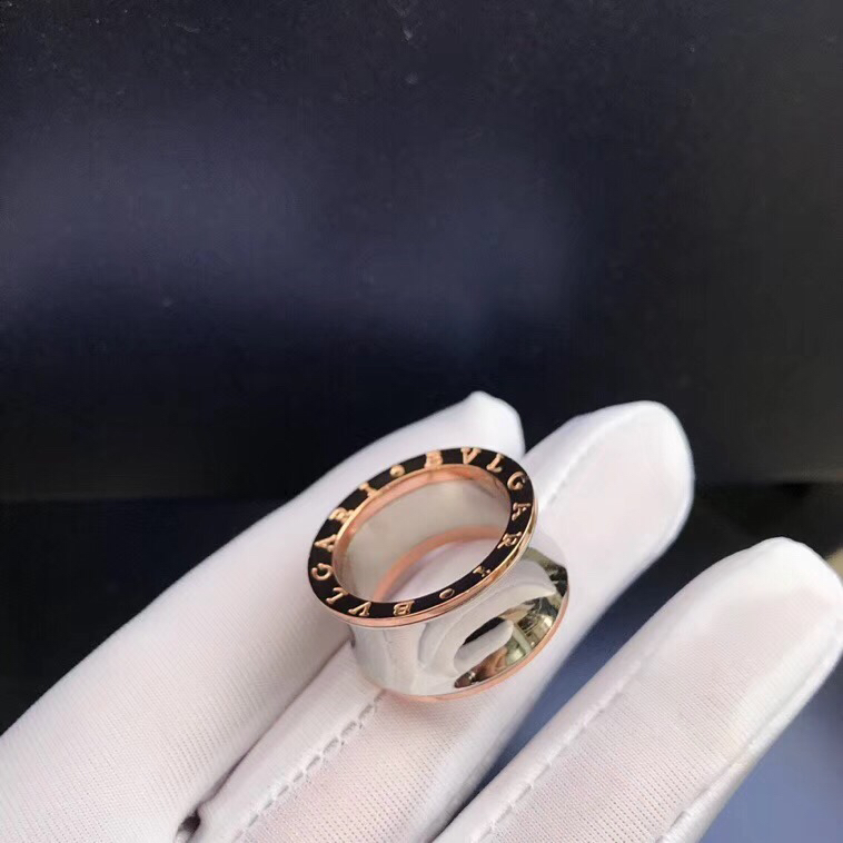 Bvlgari Rose Gold Mixed Metal Color Mirror Ring - Original Replica Club