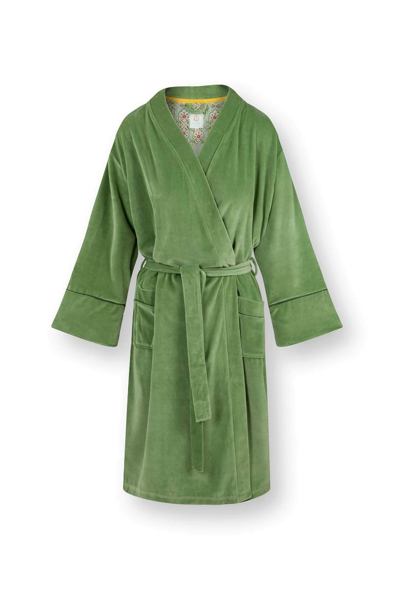 Naomi Kimono Velvet Green