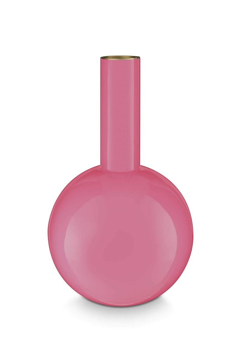 Vase Metal Medium Pink 33cm