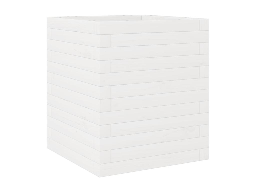 Decoratodo  madera maciza de pino blanca 40x40x46 cm
