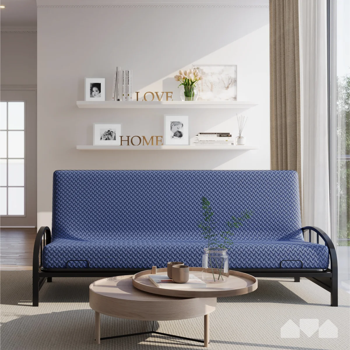 Milliard Memory Foam Futon Mattress - Full Size (Frame Not Included) (Black), 71"52"x6" - Image 31