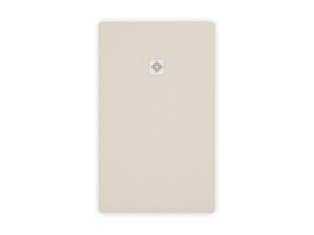 Plato de ducha natural crema - 90x160cm - resina con cargas minerales